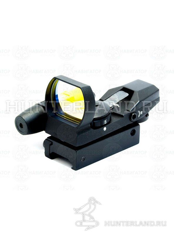 Коллиматор SightecS Laser Dual Shot Reflex Sight открытый  (4 варианта сетки, c ЛЦУ, крепление на пл 00008801