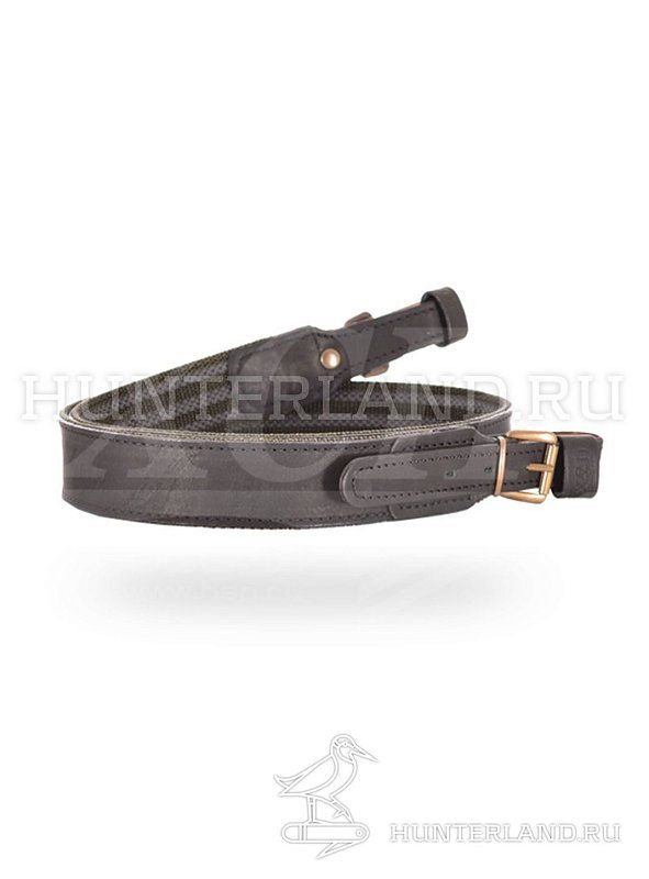 Ремень ружейный комбинированный 35 мм противоскользящий, черный 334-3              